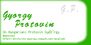 gyorgy protovin business card